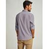 imagePJ PAUL JONES Mens Long Sleeve Button Down Shirts Wrinkle Free Stretch Untucked Dress Shirts Business Casual ShirtPurple Grey