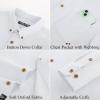 imagePJ PAUL JONES Mens Oxford Button Down Shirt Long Sleeve Regular Fit Business Casual Dress Shirts with Chest PocketWhite