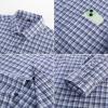 imagePJ PAUL JONES Mens Slim Fit Long Sleeve Plaid Shirt Cotton Business Casual Dress Shirts with Pocket Gingham ShirtsClassic Blue Gingham