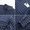 imagePJ PAUL JONES Mens Slim Fit Long Sleeve Plaid Shirt Cotton Business Casual Dress Shirts with Pocket Gingham ShirtsNavy Gingham