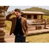imagePJ PAUL JONES Mens Cardigan Sweater Button Down Stand Collar Cardigans Long Sleeve Knitted SweatersBlack