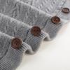 imagePJ PAUL JONES Mens Cardigan Sweater Button Down Stand Collar Cardigans Long Sleeve Knitted SweatersLight Grey
