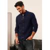 imagePJ PAUL JONES Mens Cardigan Sweater Button Down Stand Collar Cardigans Long Sleeve Knitted SweatersNavy Blue