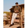 imagePJ PAUL JONES Mens Cardigan Sweater Cable Knit Sweaters Shawl Collar Texture Solid CardigansCamel
