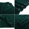 imagePJ PAUL JONES Mens Cardigan Sweater Cable Knit Sweaters Shawl Collar Texture Solid CardigansDark Green