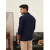 imagePJ PAUL JONES Mens Cardigan Sweater Cable Knit Sweaters Shawl Collar Texture Solid CardigansNavy Blue