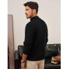 imagePJ PAUL JONES Mens Cardigan Sweater Full Zip Up Cardigans Ribbed Knit Stand Collar SweatersBlack
