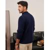 imagePJ PAUL JONES Mens Cardigan Sweater Full Zip Up Cardigans Ribbed Knit Stand Collar SweatersNavy Blue