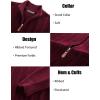 imagePJ PAUL JONES Mens Cardigan Sweater Full Zip Up Cardigans Ribbed Knit Stand Collar SweatersWine Red