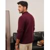 imagePJ PAUL JONES Mens Cardigan Sweater Full Zip Up Cardigans Ribbed Knit Stand Collar SweatersWine Red