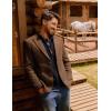 imagePJ PAUL JONES Mens Cardigan Sweater Full Zip Up Stand Collar Cardigans Fall Casual Knit SweatersBlack