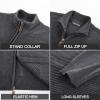 imagePJ PAUL JONES Mens Cardigan Sweater Full Zip Up Stand Collar Cardigans Fall Casual Knit SweatersDark Gray
