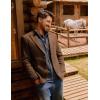 imagePJ PAUL JONES Mens Cardigan Sweater Full Zip Up Stand Collar Cardigans Fall Casual Knit SweatersDark Gray