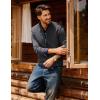 imagePJ PAUL JONES Mens Cardigan Sweater Full Zip Up Stand Collar Cardigans Fall Casual Knit SweatersDark Gray