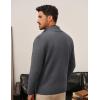 imagePJ PAUL JONES Mens Cardigan Sweater Full Zip Up Stand Collar Cardigans Fall Casual Knit SweatersDark Gray