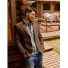 imagePJ PAUL JONES Mens Cardigan Sweater Full Zip Up Stand Collar Cardigans Fall Casual Knit SweatersGray
