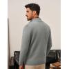 imagePJ PAUL JONES Mens Cardigan Sweater Full Zip Up Stand Collar Cardigans Fall Casual Knit SweatersGray