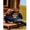 imagePJ PAUL JONES Mens Cardigan Sweater Full Zip Up Stand Collar Cardigans Fall Casual Knit SweatersNavy Blue