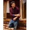 imagePJ PAUL JONES Mens Cardigan Sweater Full Zip Up Stand Collar Cardigans Fall Casual Knit SweatersWine Red
