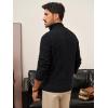 imagePJ PAUL JONES Mens Cardigan Sweater Full Zip Up Stand Collar Cardigans Long Sleeve Knitted SweatersBlack