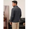 imagePJ PAUL JONES Mens Cardigan Sweater Full Zip Up Stand Collar Cardigans Long Sleeve Knitted SweatersDark Gray