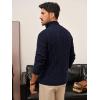 imagePJ PAUL JONES Mens Cardigan Sweater Full Zip Up Stand Collar Cardigans Long Sleeve Knitted SweatersNavy Blue