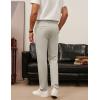 imagePJ PAUL JONES Mens Casual Pants Tapered Cropped Pants Stretch Twill Trousers Slacks with Slant PocketsBeige
