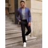 imagePJ PAUL JONES Mens Casual Pants Tapered Cropped Pants Stretch Twill Trousers Slacks with Slant PocketsBlack