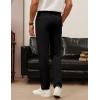 imagePJ PAUL JONES Mens Casual Pants Tapered Cropped Pants Stretch Twill Trousers Slacks with Slant PocketsBlack