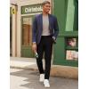 imagePJ PAUL JONES Mens Casual Pants Tapered Cropped Pants Stretch Twill Trousers Slacks with Slant PocketsBlack