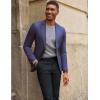 imagePJ PAUL JONES Mens Casual Pants Tapered Cropped Pants Stretch Twill Trousers Slacks with Slant PocketsDark Blue Grey
