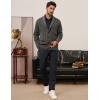 imagePJ PAUL JONES Mens Casual Pants Tapered Cropped Pants Stretch Twill Trousers Slacks with Slant PocketsDark Blue Grey