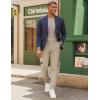 imagePJ PAUL JONES Mens Casual Pants Tapered Cropped Pants Stretch Twill Trousers Slacks with Slant PocketsKhaki
