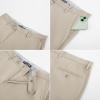 imagePJ PAUL JONES Mens Casual Pants Tapered Cropped Pants Stretch Twill Trousers Slacks with Slant PocketsKhaki