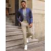 imagePJ PAUL JONES Mens Casual Pants Tapered Cropped Pants Stretch Twill Trousers Slacks with Slant PocketsKhaki