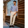 imagePJ PAUL JONES Mens Dress Pants Vintage Pleated Tapered Cropped Pants Extended Waist Work Dress Pant Casual SlacksBeige