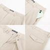 imagePJ PAUL JONES Mens Dress Pants Vintage Pleated Tapered Cropped Pants Extended Waist Work Dress Pant Casual SlacksBeige