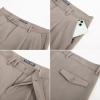 imagePJ PAUL JONES Mens Dress Pants Vintage Pleated Tapered Cropped Pants Extended Waist Work Dress Pant Casual SlacksKhaki
