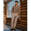 imagePJ PAUL JONES Mens Dress Pants Vintage Pleated Tapered Cropped Pants Extended Waist Work Dress Pant Casual SlacksKhaki