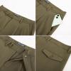imagePJ PAUL JONES Mens Dress Pants Vintage Pleated Tapered Cropped Pants Extended Waist Work Dress Pant Casual SlacksOlive Green