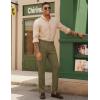 imagePJ PAUL JONES Mens Dress Pants Vintage Pleated Tapered Cropped Pants Extended Waist Work Dress Pant Casual SlacksOlive Green