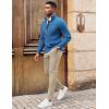 imagePJ PAUL JONES Mens Golf Pants Stretch Work Dress Pant Casual Classic Fit Lightweight Slacks Trousers with 5 PocketsLight Grey