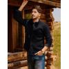 imagePJ PAUL JONES Mens Sweater Casual Cardigan Sweater Button Down Cable Knitted Textured SweaterBlack