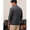imagePJ PAUL JONES Mens Sweater Casual Cardigan Sweater Button Down Cable Knitted Textured SweaterDark Grey