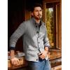imagePJ PAUL JONES Mens Sweater Casual Cardigan Sweater Button Down Cable Knitted Textured SweaterLight Grey