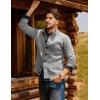 imagePJ PAUL JONES Mens Sweater Casual Cardigan Sweater Button Down Cable Knitted Textured SweaterLight Grey