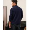imagePJ PAUL JONES Mens Sweater Casual Cardigan Sweater Button Down Cable Knitted Textured SweaterNavy Blue