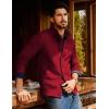 imagePJ PAUL JONES Mens Sweater Casual Cardigan Sweater Button Down Cable Knitted Textured SweaterWine Red