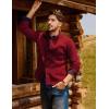imagePJ PAUL JONES Mens Sweater Casual Cardigan Sweater Button Down Cable Knitted Textured SweaterWine Red