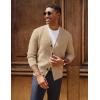 imagePJ PAUL JONES Mens Waffle Textured Cardigan Sweater Long Sleeve VNeck Knitted SweatersApricot